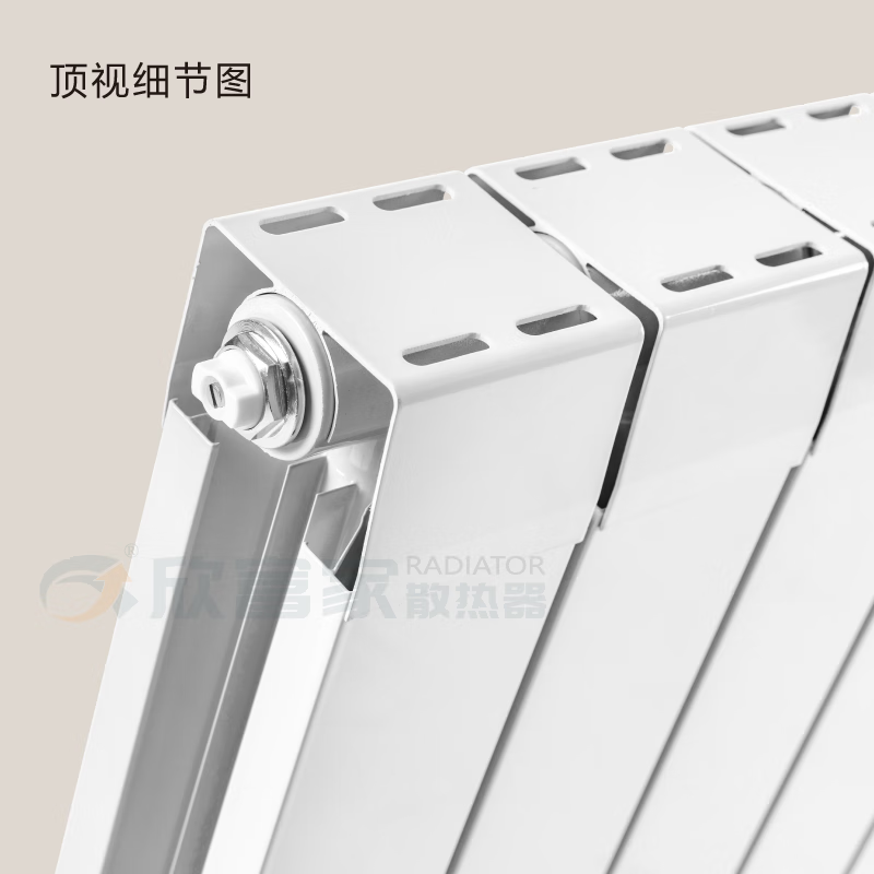 Xinfujia radiator household water heating wall-mounted copper-aluminum composite 80*80 flat rear fin radiator can be customized 500 center distance