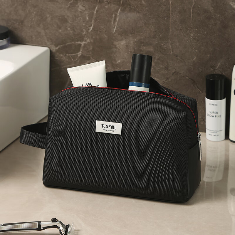 ToMill Toiletries Bag Men's Travel Toiletries Storage Bag Business Waterproof Travel Portable Bath Bag Large Capacity Gentleman-Navy Blue