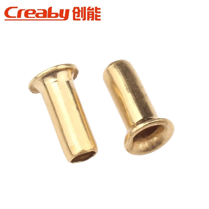 Creaby copper eye rivet hollow copper rivet buckle single machine tube through hole core cap nail M2.5*4 300 pieces