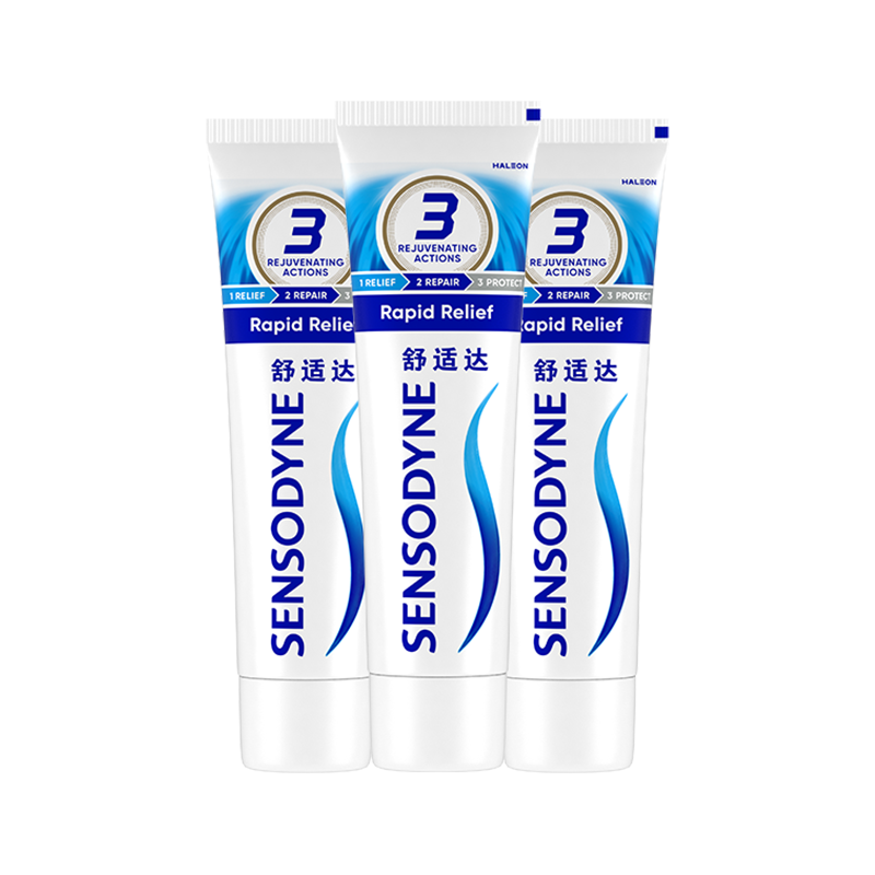 Sensodyne Quick Anti-Sensitive Care Gum Toothpaste 180g*3 new and old packaging sent randomly