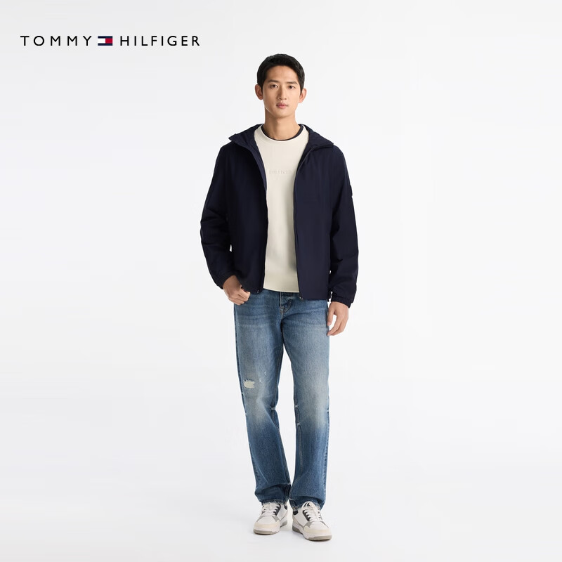 Tommy Hilfiger25 new spring and summer men's windproof and waterproof trendy casual sports outdoor hooded soft shell jacket