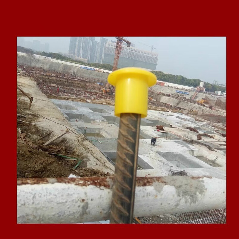 Ji Litian customized steel wire head protective cover threaded steel bar protective cap mushroom cap steel pipe protective sleeve shelf pipe blocking screw steel bar 8mm-20mm thickened with fluorescence 100 pieces
