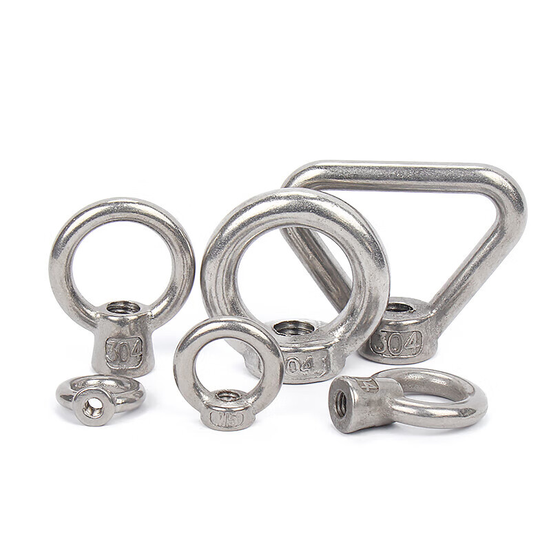 Jinchao 304 stainless steel lifting eye screw nut extension bolt O-shaped ring lifting screw M3M4M5M6-M24 M48 (1 piece) ring