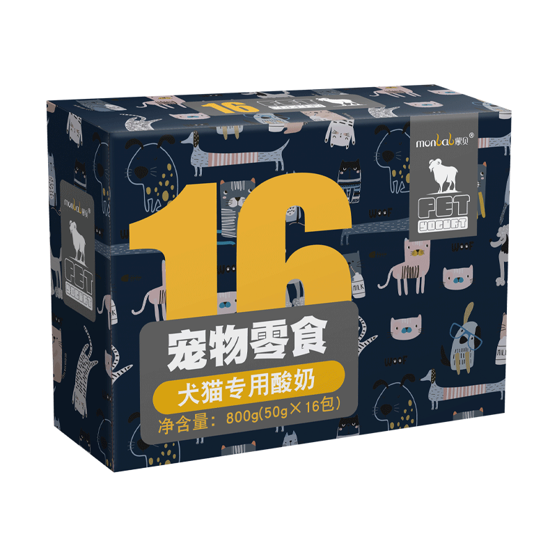 Mengbei Pet Yogurt Dog Snacks Goat Milk 0 Added Nutrient Mixed Food and Hydration 50g 16 Bags
