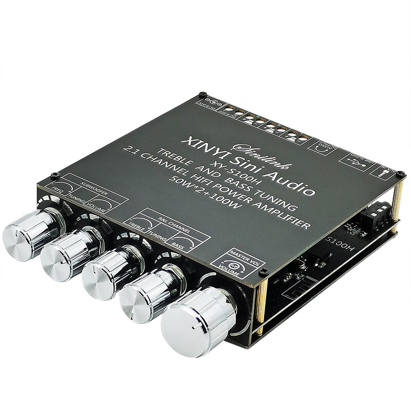 TPA3116D2 Bluetooth 5.0 digital power amplifier board 2.1 channel 2*50W+100W super bass audio module