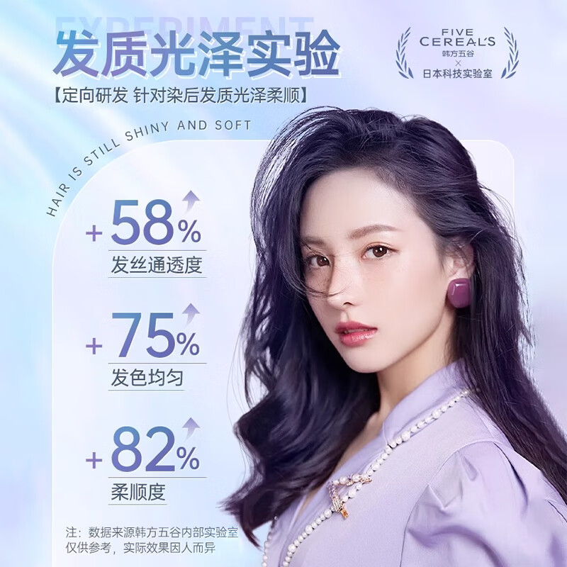 Korean herbal grain hair dye, pure plant, chestnut brown, bleach-free, at-home hair dye, non-irritating, non-stick to scalp, non-fading, for men and women