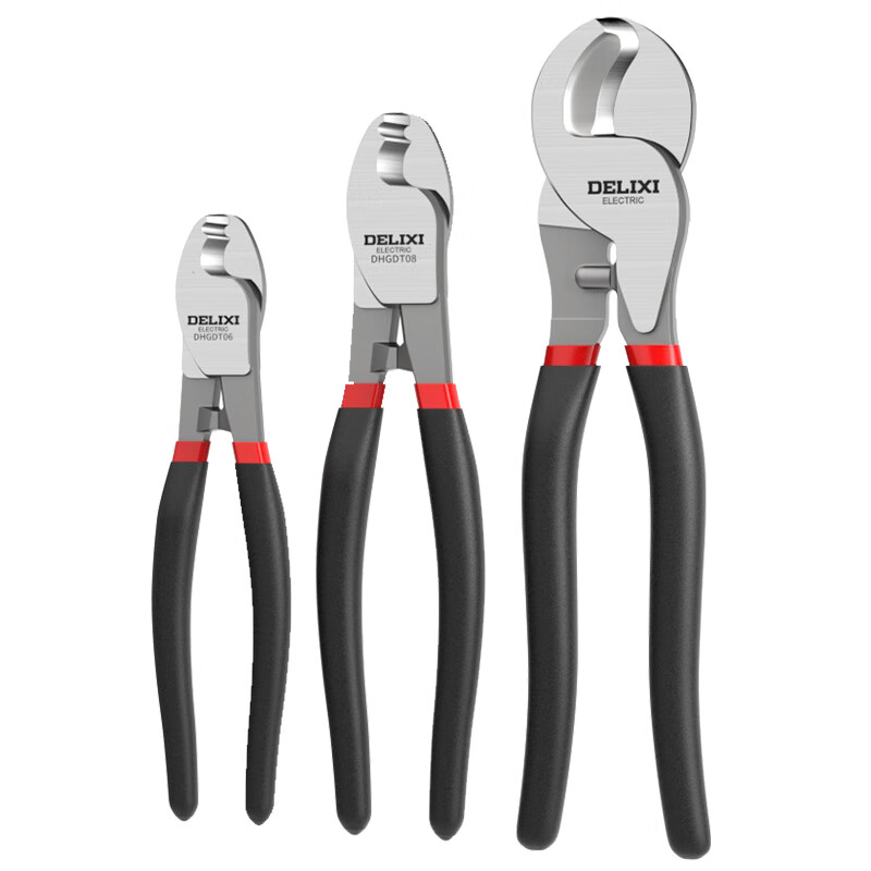 DELIXI ELECTRIC cable cutters, wire scissors, cable pliers, electrician cutting and breaking pliers, cable cutters, manual twisting pliers, industrial cable cutters, 6 inches