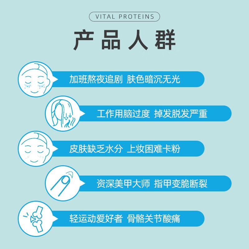 VITAL PROTEINS Collagen Peptide 680g Nestlé Pure Bovine Collagen Hydrolyzed Small Molecular Protein Peptide for Beauty and Firming Skin Big Blue Can of Collagen Original Flavor 680g*1 Can