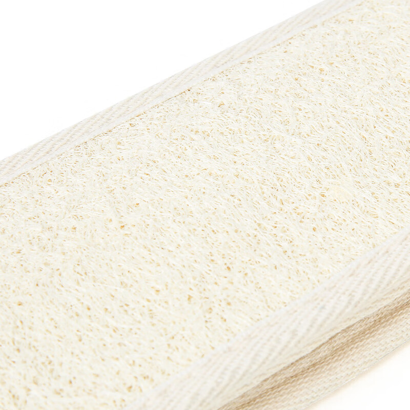 Qian Juhui's natural loofah pulp long bath towel pulls the back without asking anyone to relieve the itch. Loofah bath rub back strip. Off-white loofah pull back strip.
