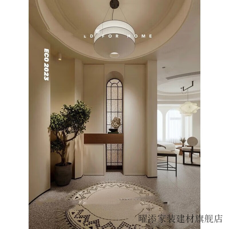 Yaotian French partition fake window wrought iron screen wall lighting art glass frame entrance Changhong glass half wall lighting window black long 40x180 high water pattern glass