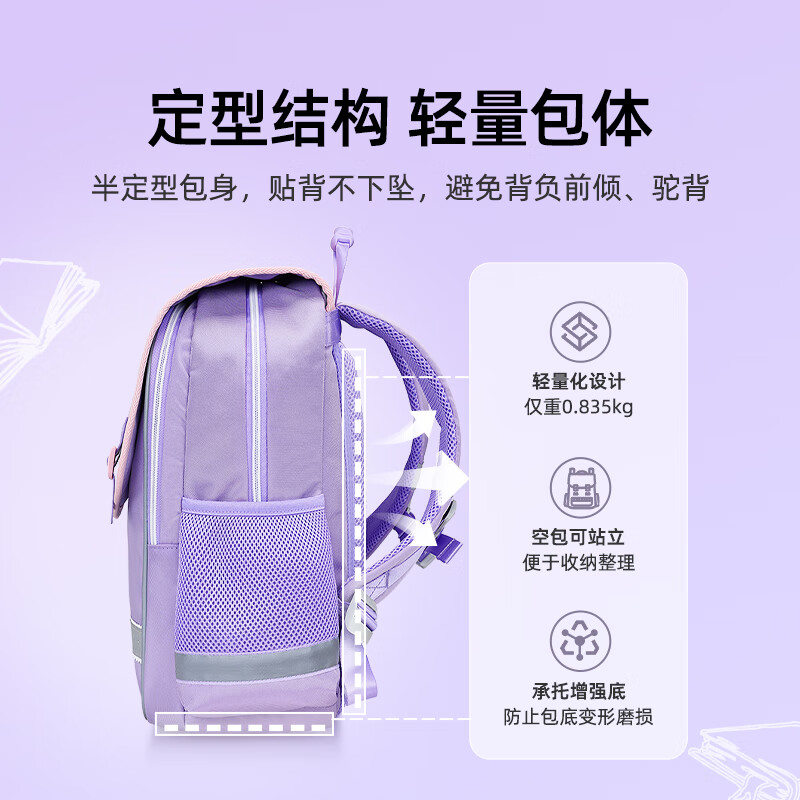 Samsonite 18L ultra-light school bag 1-5 grade school bag primary school girl water-repellent backpack cartoon Elsa co-branded model