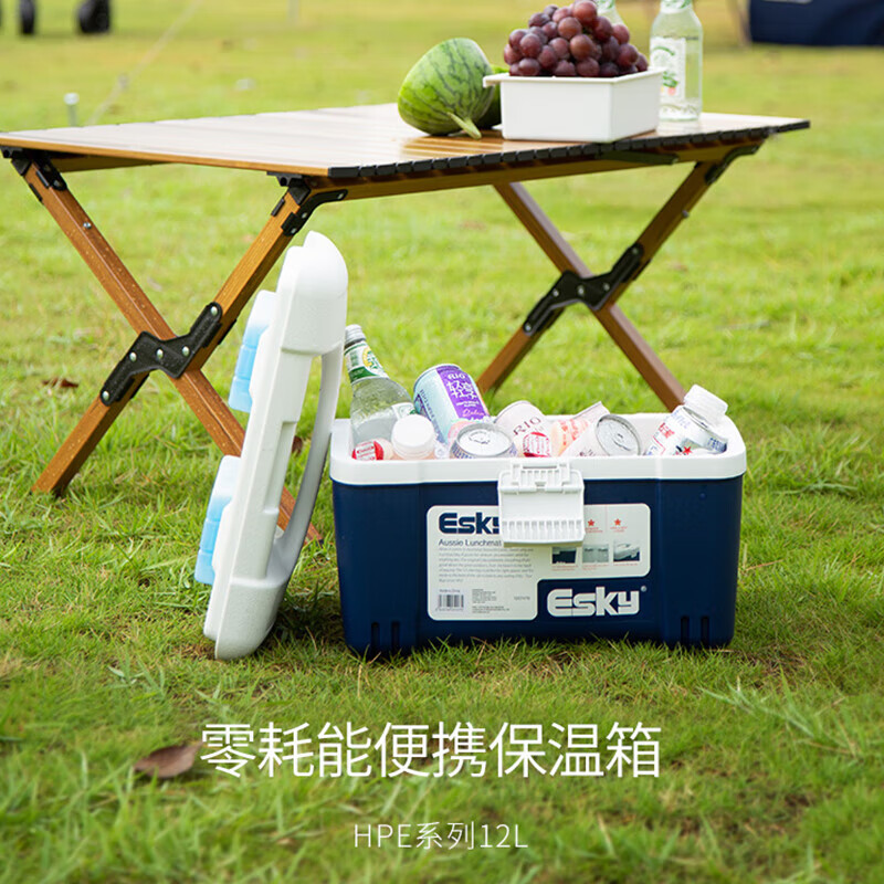 Eski insulated box car refrigerator 12L outdoor refrigerated stall commercial 6L medical portable car home dual-use trunk 12L-PU material (with ice brick 2)