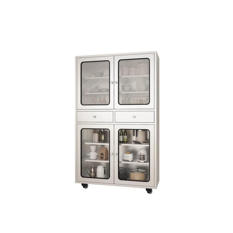 Wen Yijia 304 stainless steel sideboard cabinet home kitchen drawer cupboard restaurant tea cabinet pot storage 304 online and offline stainless steel door 600 wide 2-4 doors