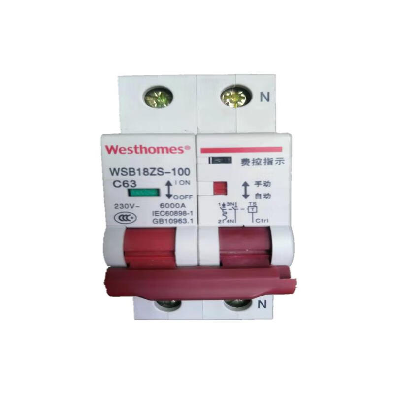 Zhejiang Westinghouse semi-automatic reclosing switch WSB18ZS-1002P 80A prepaid grid-connected switch 63A 2P