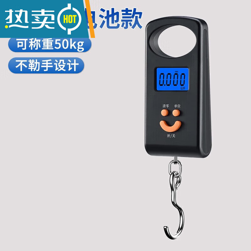 He Jiagong Japan imported quality mini portable spring scale household small scale portable electronic scale 50 portable high-precision home battery model without accessories