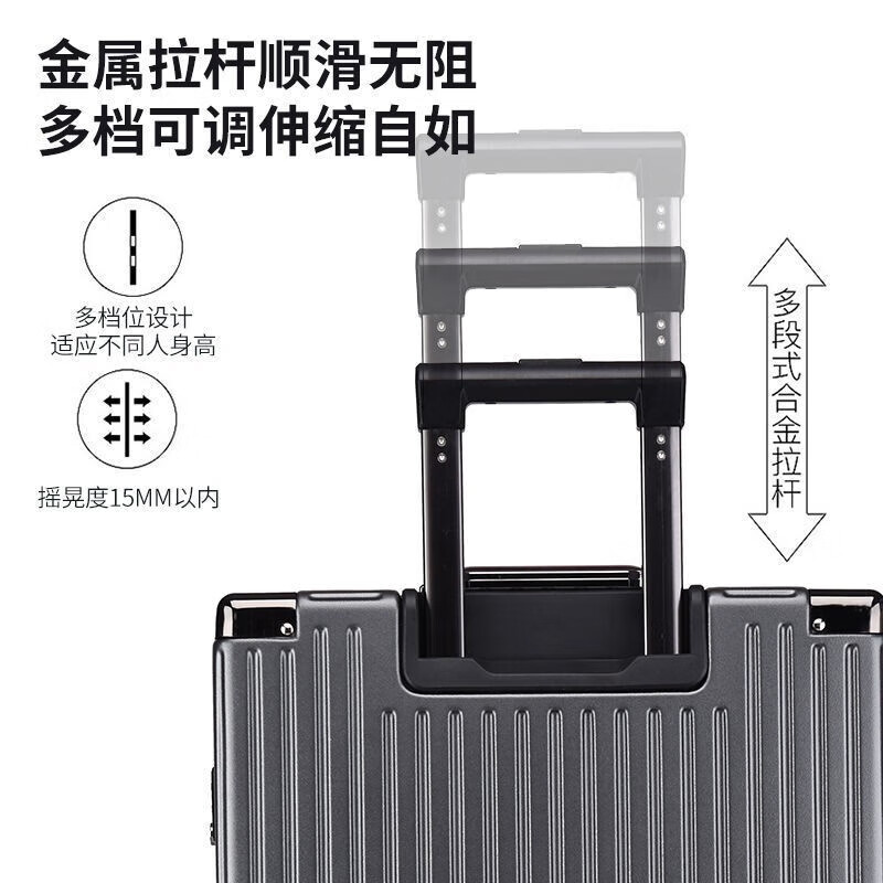 Snow Cass suitcase large capacity box 40 inches aluminum frame trolley case overseas checked suitcase extra large password box leather suitcase atmospheric black extra large capacity/sturdy and durable 40 inches extra large checked luggage box for moving abroad