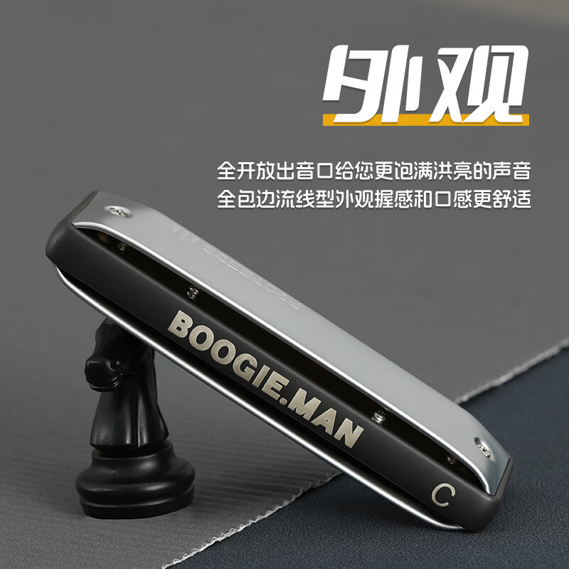 BoogieMAN Yuanyuan's same model ProReeds ten-hole harmonica paddy blues for adults and children beginners blues 10 holes