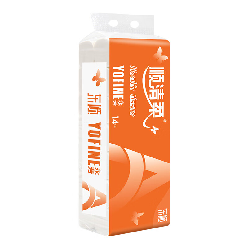 Shunqingrou coreless roll paper international version 5 layers 107g*14 rolls toilet paper long paper (1.5kg/lift)
