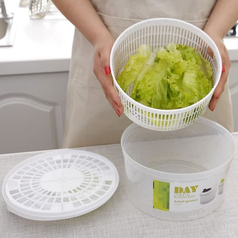 Vegetable dehydrator large capacity household salad dehydration manual spin dryer kitchen vegetable drain basket large capacity fruit and vegetable dehydrator