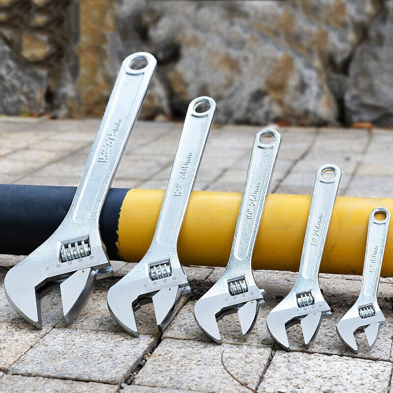 Complete range of adjustable wrench tools, adjustable wrench, multi-functional large open pipe wrench, hardware, small wrench, adjustable wrench plate, light handle classic adjustable wrench 10 inches
