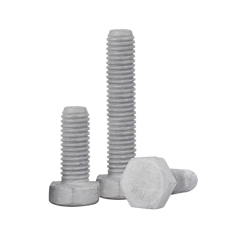 Creaby hot-dip galvanized screws 8.8 grade hot-dip galvanized external hexagonal screws iron tower power screw photovoltaic screws M16*65 (2 pieces)