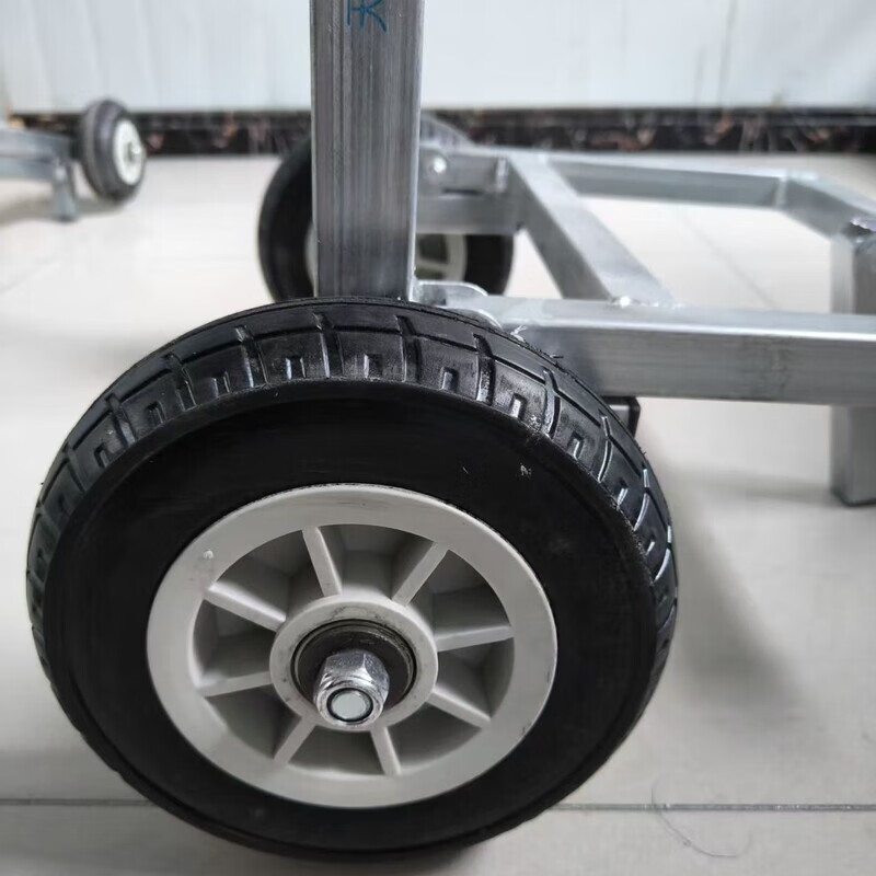 Runhuanian cart self-leveling and thickening new glue paint bucket pulling cement and dumping garbage household water dumping site multi-functional trolley double pole telescopic folding dual-purpose push-pull cart 8-inch heavy-duty silent wheel