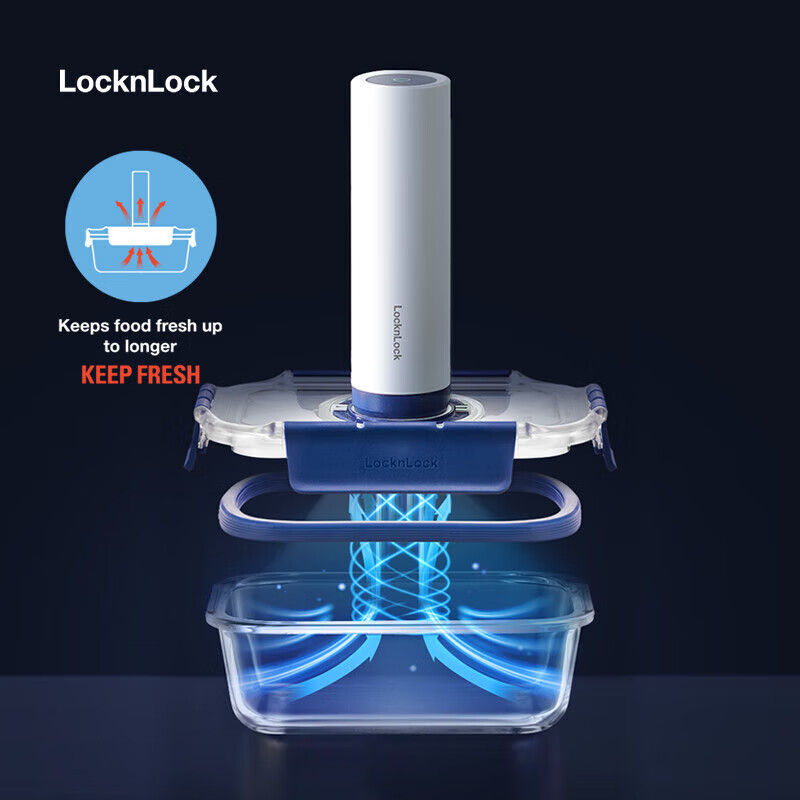 LOCK&LOCK vacuum glass crisper TOPCLASS heat-resistant lunch box sealed 1.5L lunch box LBG449VAC