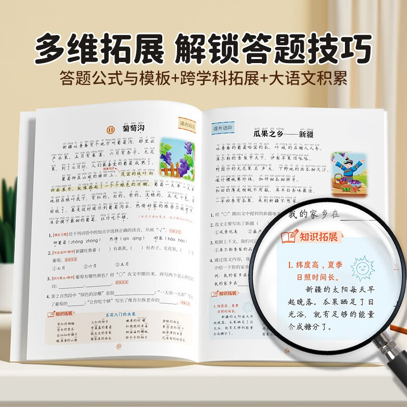 Doubanjiang Primary School Chinese Reading Comprehension Special Training Volume 1 Reading Comprehension In and Out of Class Synchronous Reading Intensive Training Formula Method Answering Skills Improvement Daily Practice Synchronous Workbook