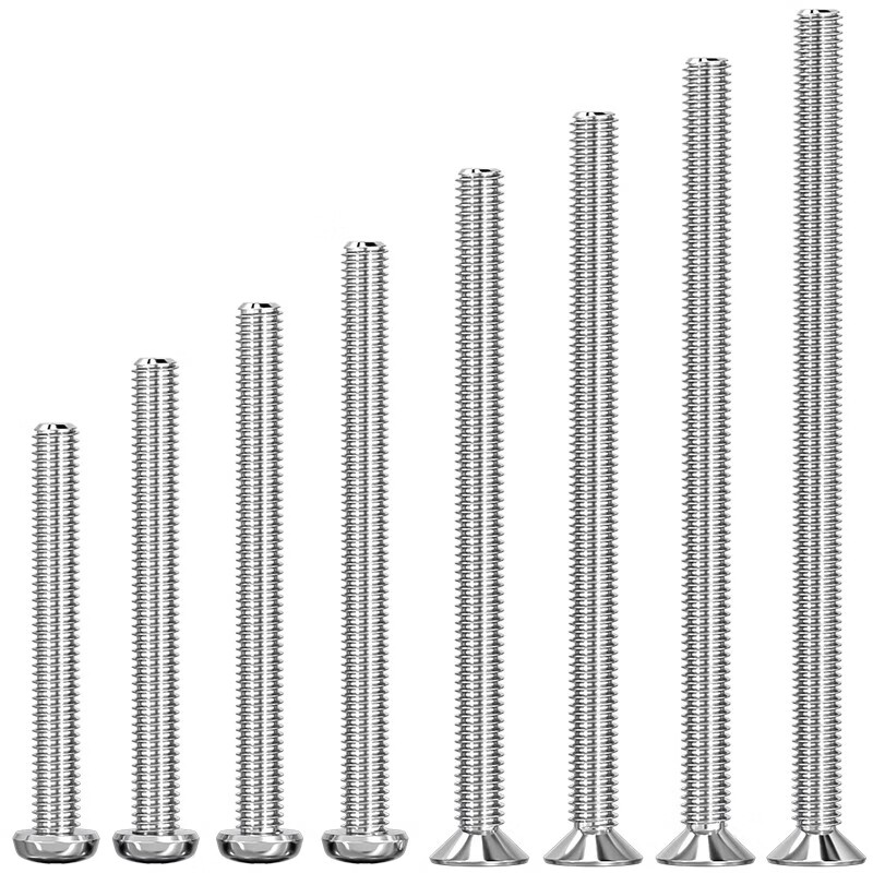 Tianzhuo Hardware 304 stainless steel countersunk head round head cross m4 screw extension 4-7CM electrician switch socket panel type 86 round head screw 4 cm 20 pieces