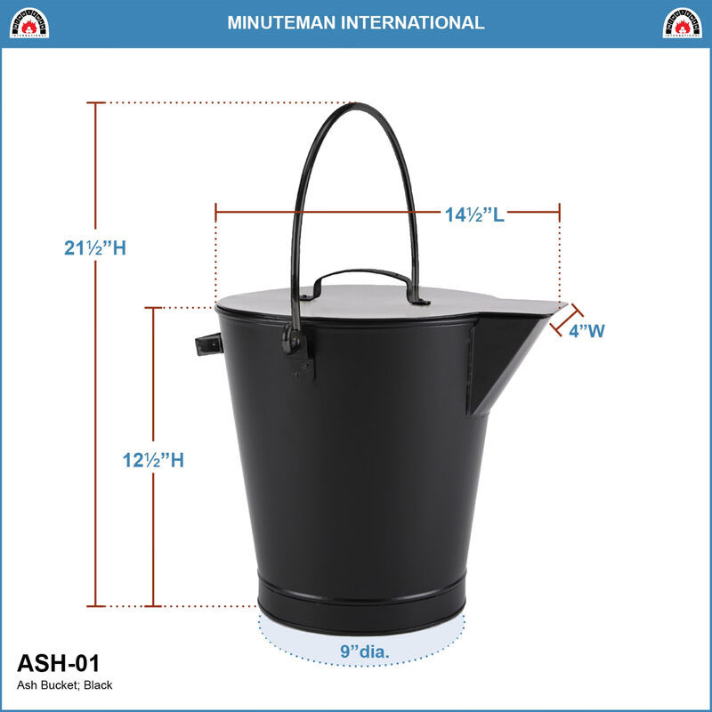 Minuteman International all black ash bucket