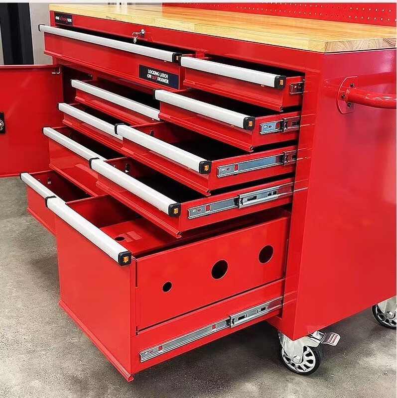 Wen Yijia European and American tool trolley heavy-duty workshop auto repair mobile repair tool cabinet multi-function trolley red