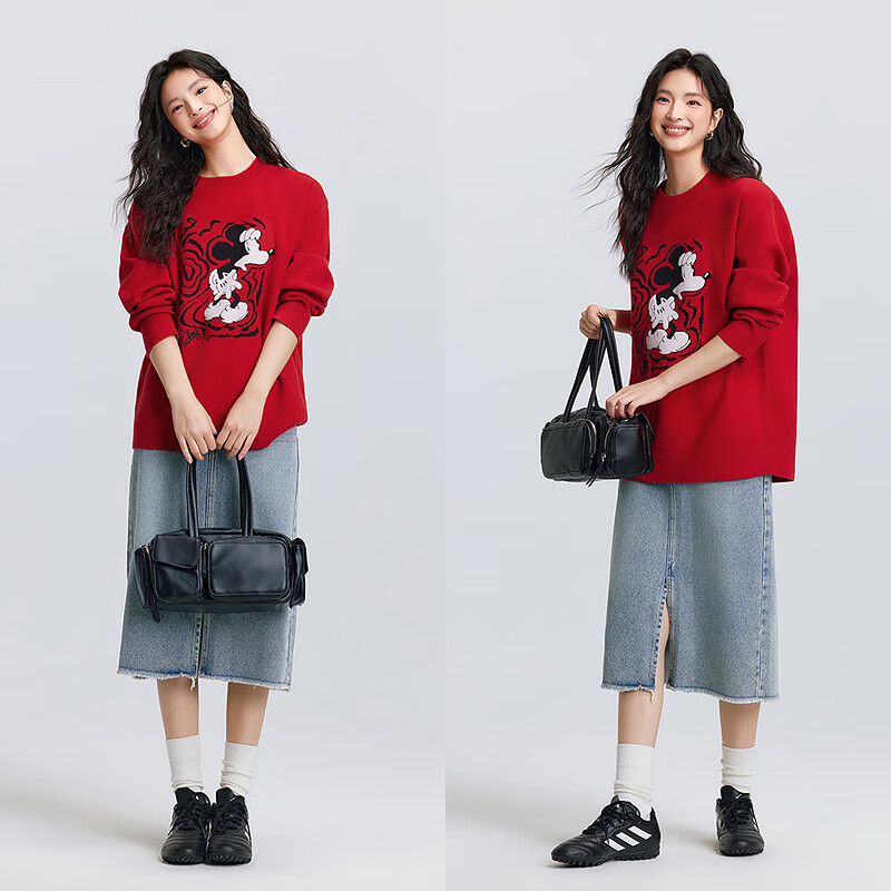 Semir shopping mall same style Disney Mickey Family Cooperation Series Sweater Women 2025 Extra Loose 101125107005