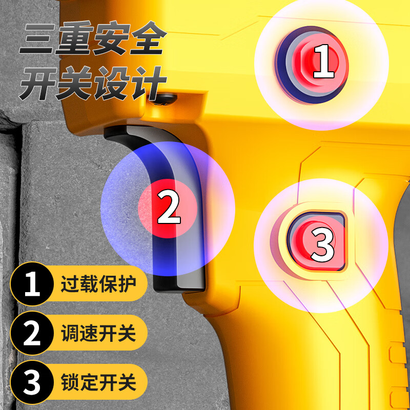 Aired German water drill drilling machine water electric drill air conditioning hole drilling new high-power desktop water mixer 2000W upgraded model + 63 drill bits + water pump