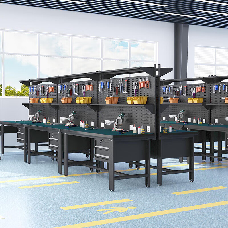 Baigang Heavy Duty Workbench Anti-static Maintenance Table Factory Workshop Fitter Operation Table Assembly Line Packing Table Single Table 1500*750*800mm