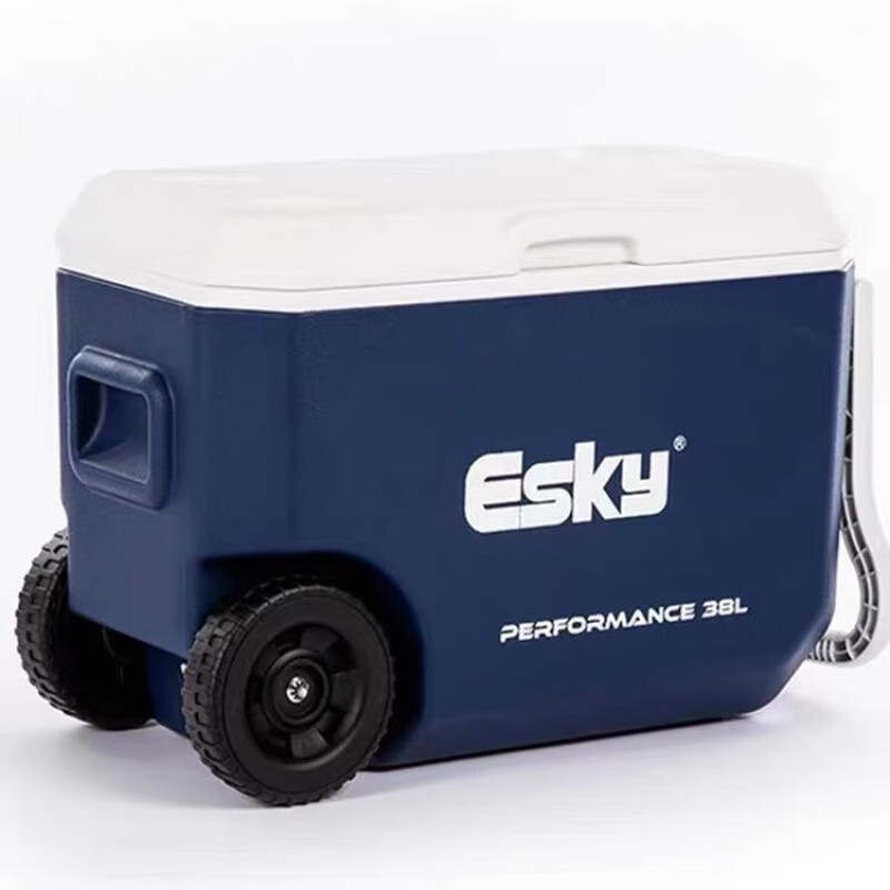 Shikun Insulation Box New 38L Vehicle Mounted Outdoor Camping Trolley with Wheels Ice Bucket Street Stall Fresh Fishing Box 38L New Style + 10 Ice Bags