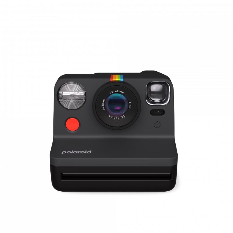 Polaroid Now one-time imaging retro instant camera gift SF cheap 5-inch square pure black package 2 (official + 16 pieces of photo paper + camera bag + exquisite accessories)