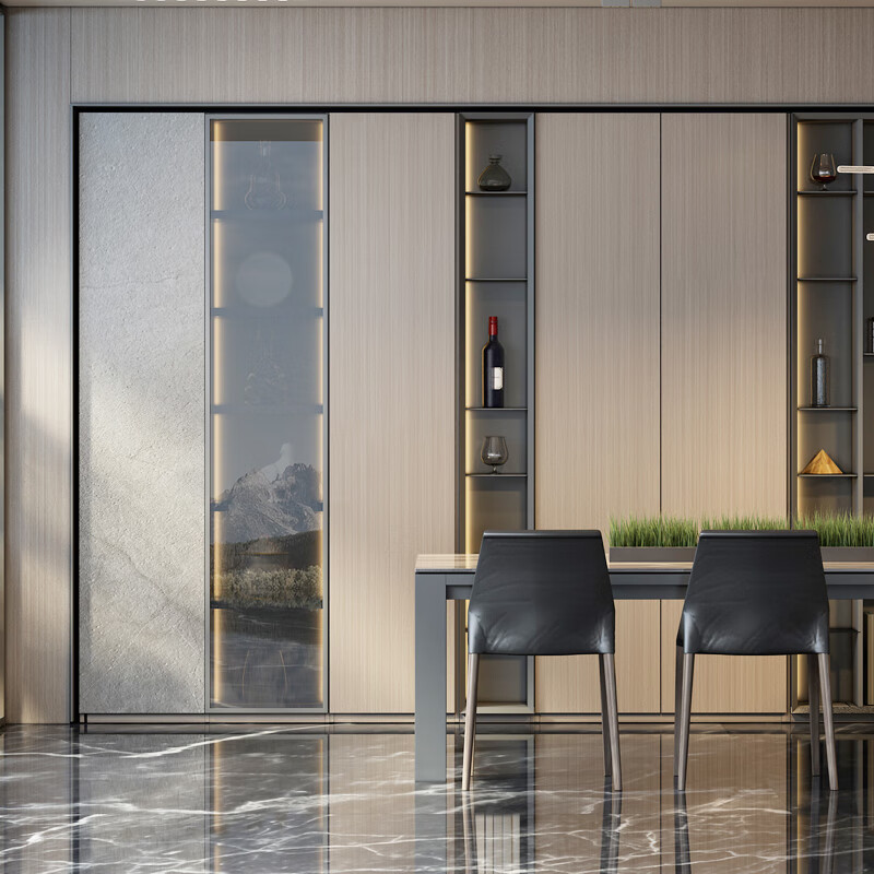 KUKA Whole House Customized Environmentally Friendly Panels Bedroom Overall Wardrobe Cloakroom Large Wardrobe Living Room Entrance Cabinet Study Cabinet 59800/set (Consult customer service to place an order)