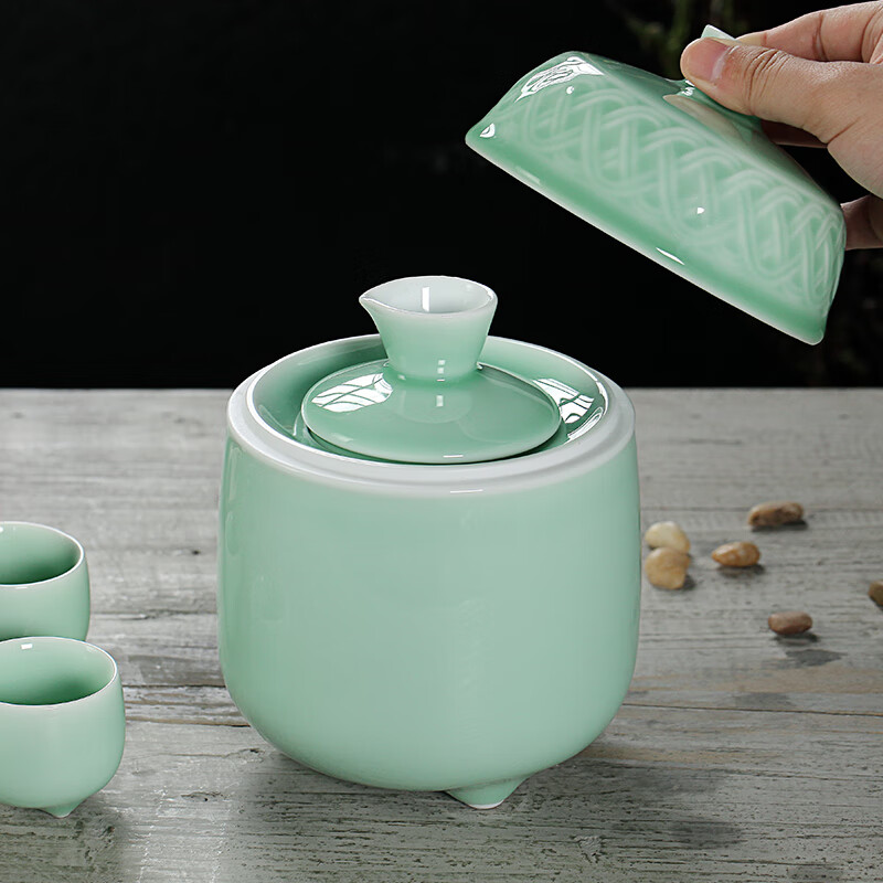 MULTIPOTENT celadon white wine cup set wine warmer yellow wine warmer three-legged wine warmer housewarming gift