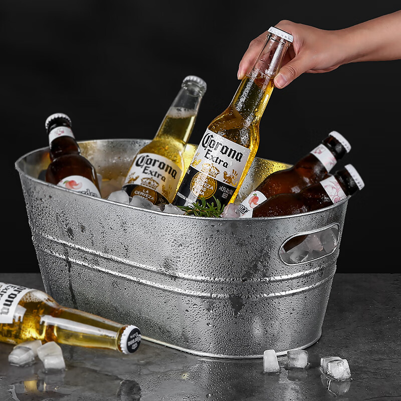 Mo Lin Beer Ice Bucket Large Capacity Ice Bucket Household Stall Ice Bucket Internet Celebrity Bar Chilled Red Wine Beverage Champagne Bucket Large Ice Bucket