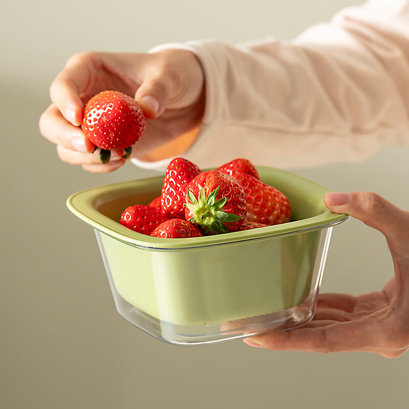 Onlycook mini double layer washing fruit drain basket household small fruit basket drain fruit basin vegetable basin fruit plate mini double layer drain basket white