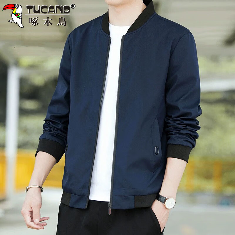 Woodpecker (TUCANO) jacket men's coat men's autumn and winter business casual executive men's baseball collar trendy tops black XL