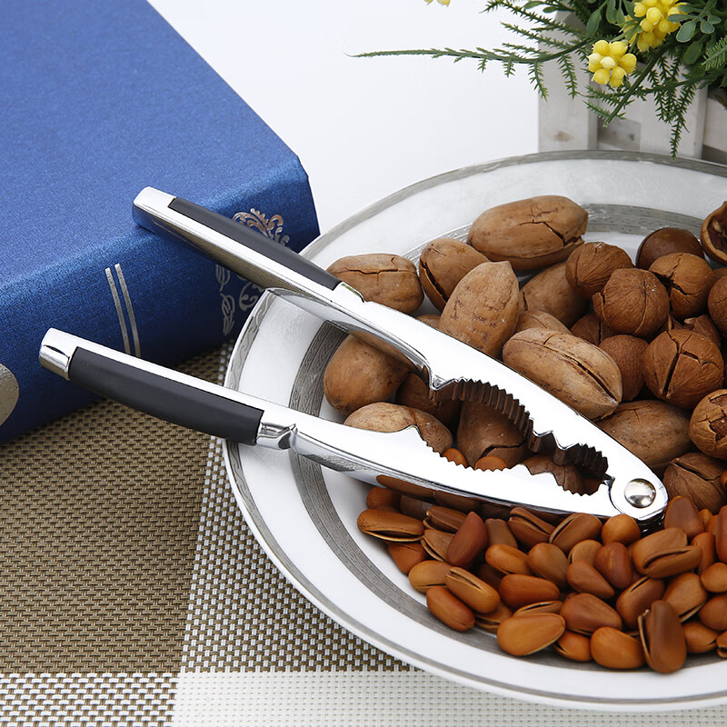 Naixun walnut clamp household hazelnut clamp pliers artifact to open nuts pecan tool clamp walnut sheller automatic yellow model old-fashioned practical model