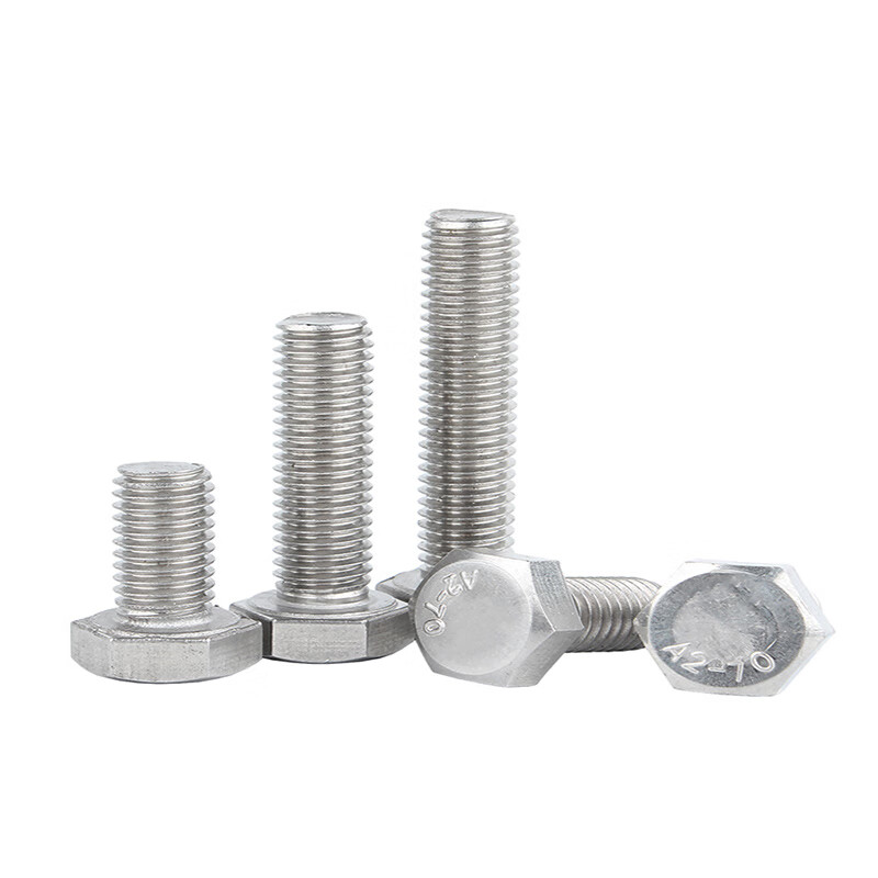 GUWANJI hexagonal head bolt DIN 933 304 stainless steel external hexagonal screw extension screw M8x40 50 pcs/pack