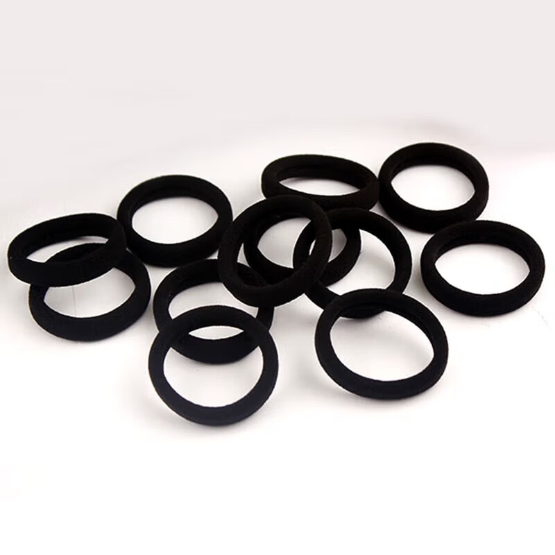 Baicuilai black hair rope seamless hair ring head rope 30 nylon high-elastic rubber bands hair leather case women's high-end sense