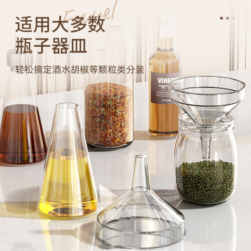 Added funnel home kitchen long-neck plastic large and small diameter milk powder refueling funnel food-grade wine slinger