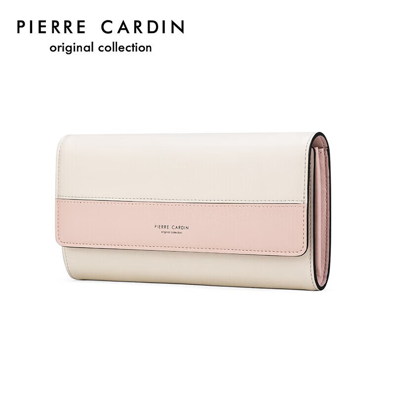 Pierre Cardin Women's Wallet Cowhide Wallet Women's Long Wallet Women's Gift Box 2025 New Year's Eve Gift for Wife