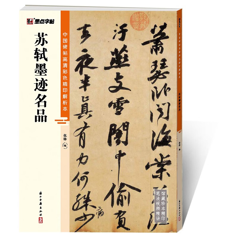 Famous calligraphy works of Su Shi/High-definition color printed analysis of Chinese inscriptions on inscriptions