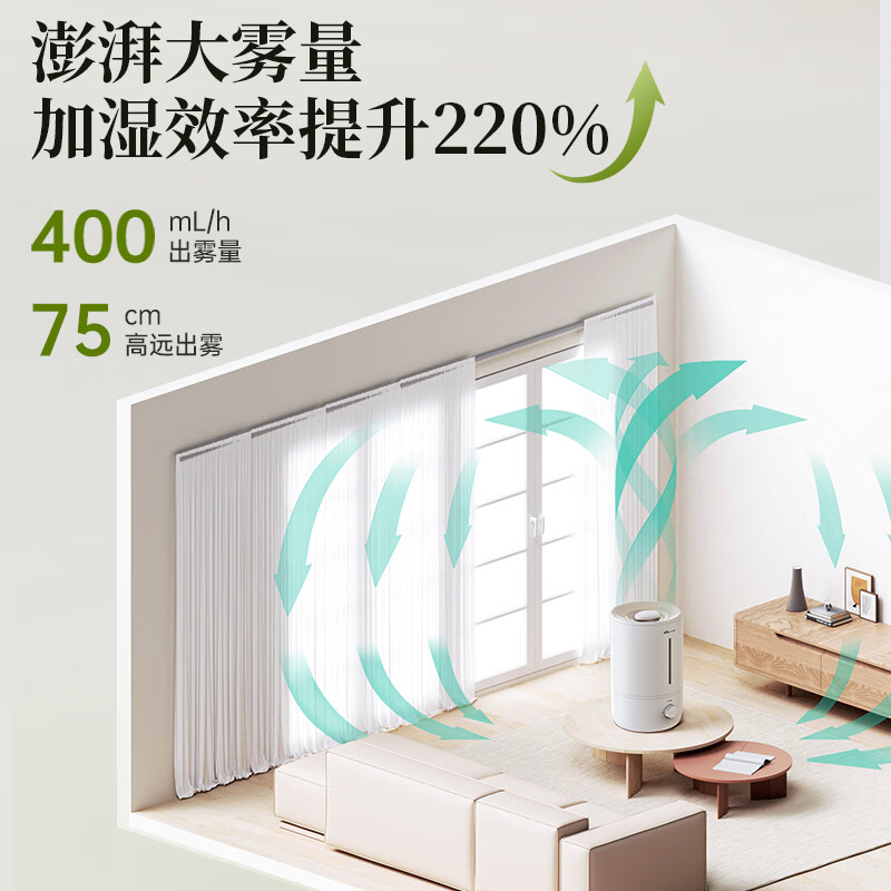 Bear Humidifier Home Bedroom Heavy Fog Maternal and Infant Silver Ion Antibacterial Air Humidification Air Conditioning Heating Office Desktop Small Atomizing Humidifier JSQ-Z50G2