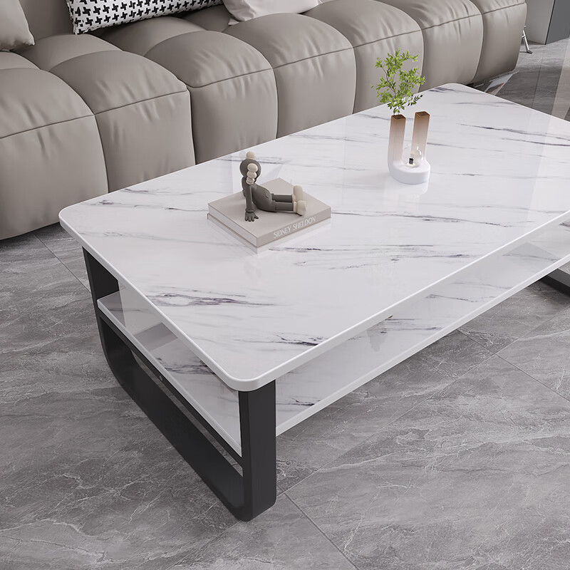 Gupujia coffee table living room simple modern sofa small side table small apartment hospitality small tea table storage double-layer small table