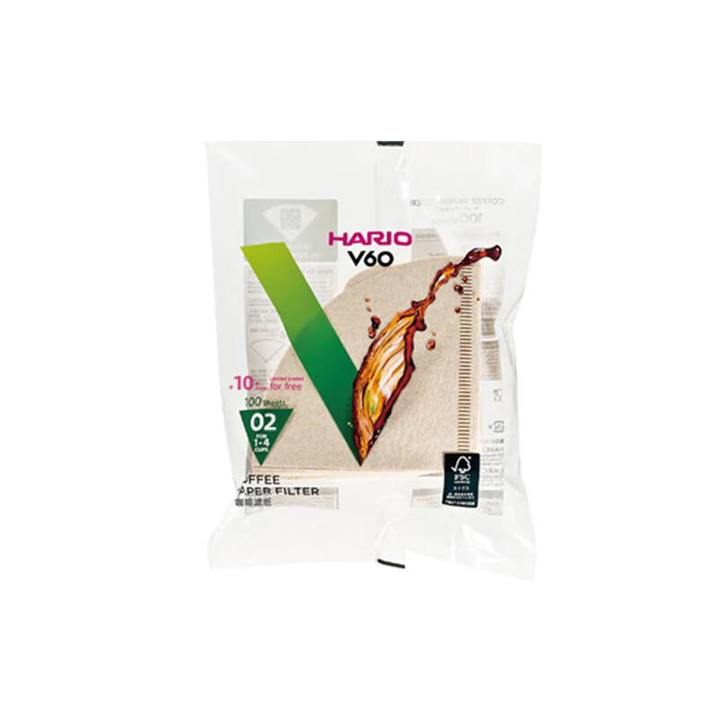 HARIO coffee filter paper fan-shaped hand-brew filter paper V60 coffee filter paper coffee filter bag VCF V02 log bag 110 pieces